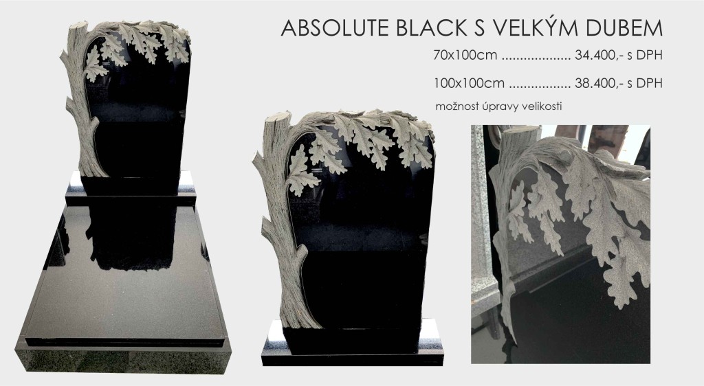 Absolute black s platikou dubu
