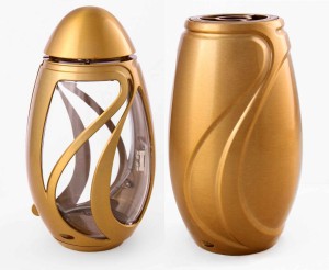 Hřbitovní lampa a Váza art bronz